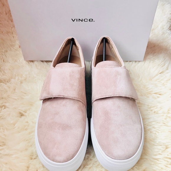 NIB Vince Cage Platform Sneakers Suede Leather - Picture 2 of 8